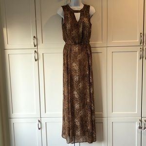 Long maxi dress leopard dress